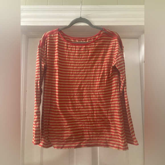LOFT Tops - Ann Taylor LOFT Striped Long Sleeve Top Size Large